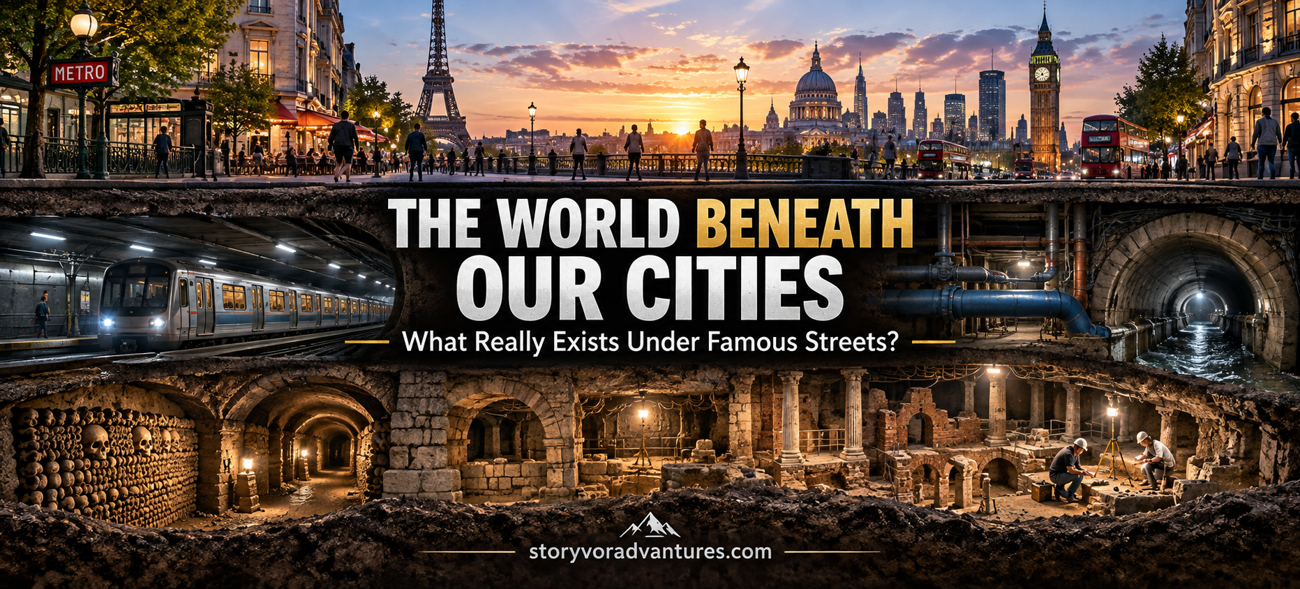 🏙️ The World Beneath Our Cities: What Really Exists Under Famous Streets?